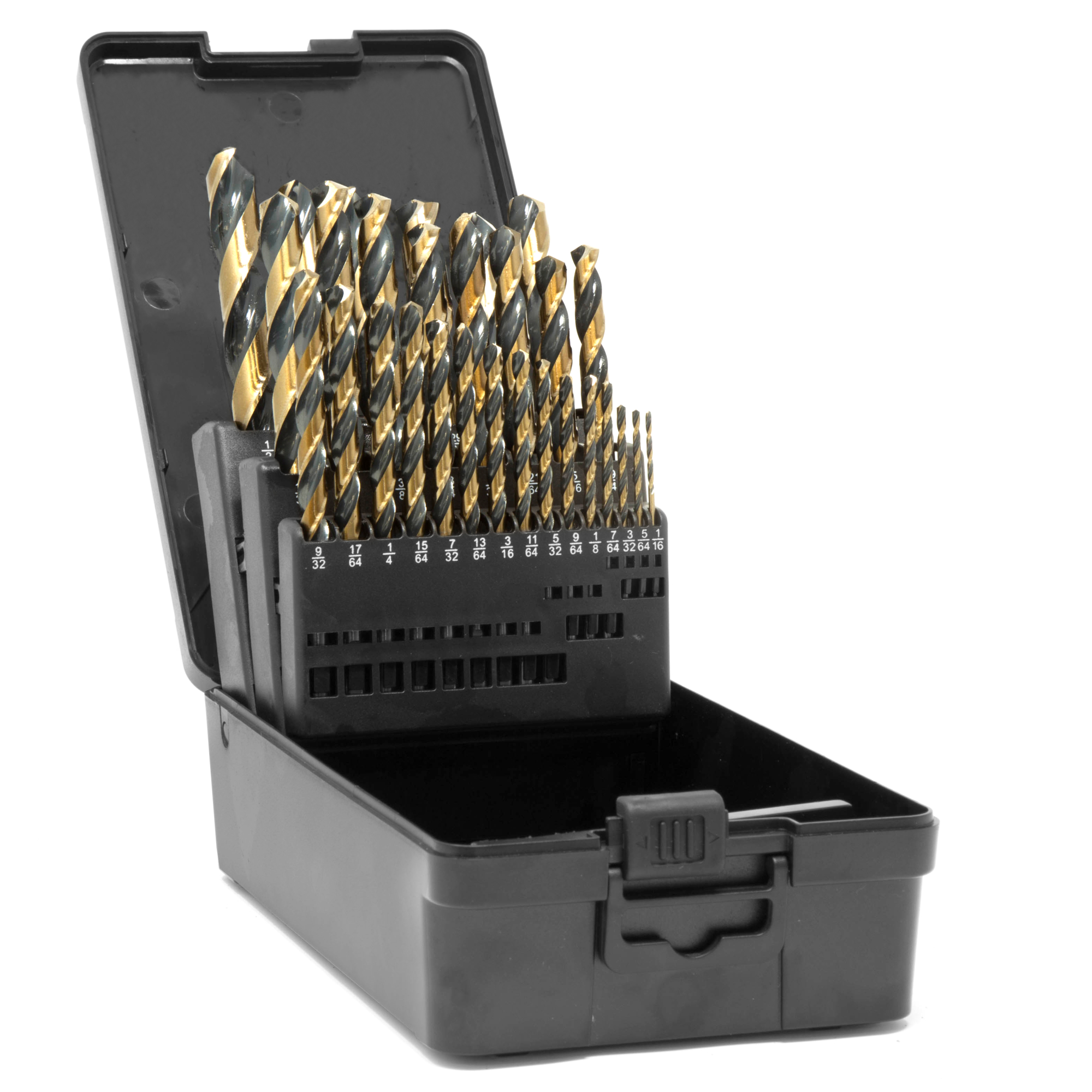 WEN Black Gold HSS Jobber Drill Bit Set - 29-Piece, 1/16in. to 3/8in., 135-Degree Split Point, Model# DB292G